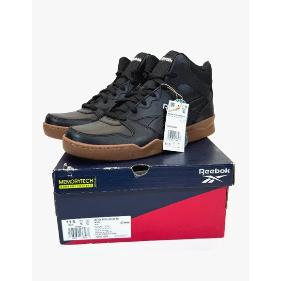Reebok Men's Royal BB4500 HI-2 Sneaker Black/Brown Size 11.5 - Picture 2 of 7